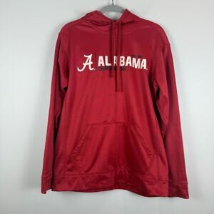 Alabama Crimson Tide Football Hoodie Mens Medium Red Active Performance J2 Sport